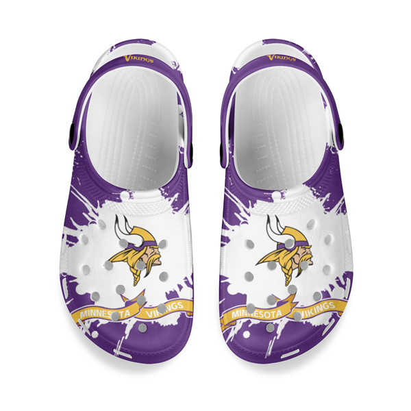 Men's Minnesota Vikings Bayaband Clog Shoes 001 Men's Minnesota Vikings Bayaband Clog Shoes 001